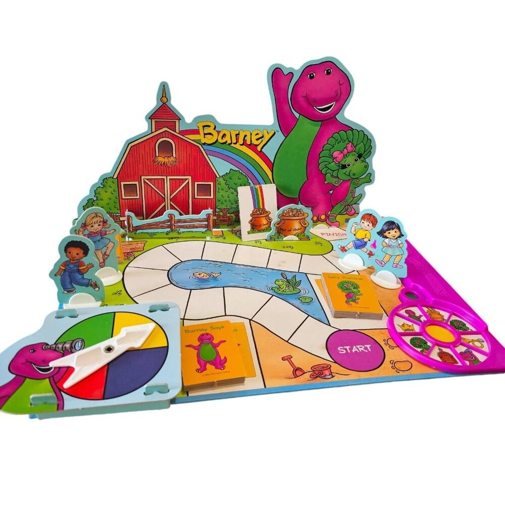 Barney‎ Sounds of Fun Talking Board Game Parker Bros 1993 Complete WORKS